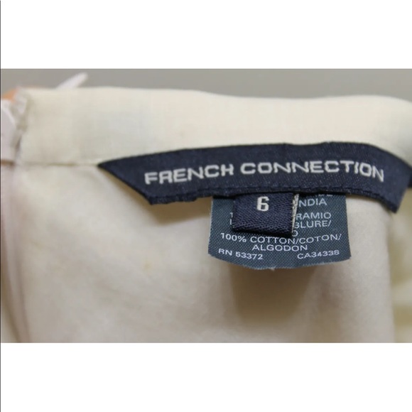 French Connection Women Skirt Ramie Cotton Lined Cream Sequins Beaded 30 - Picture 8 of 12